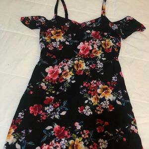 Black floral dress